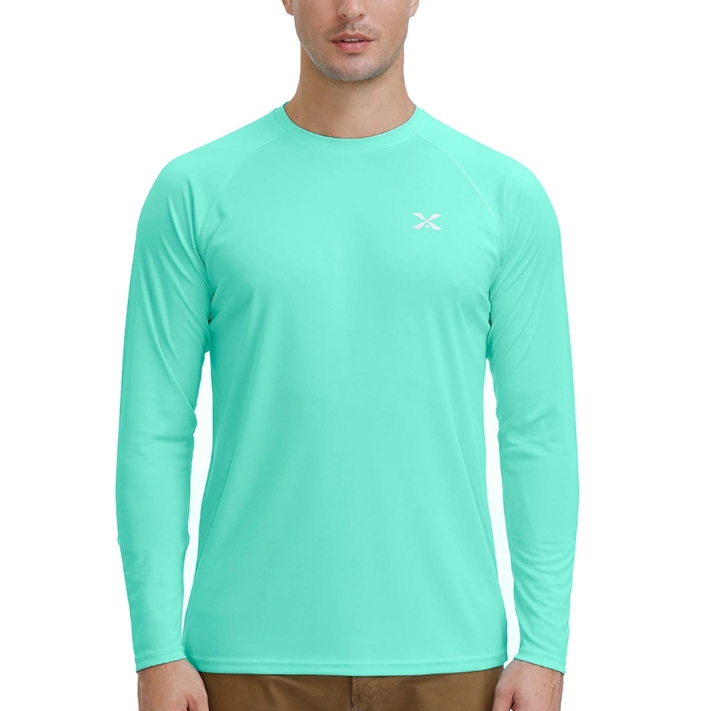 MOHEEN Men's‎ Long Sleeve Rashguard UPF 50+ Sun Shirts Quick Dry Hiking Fishing
